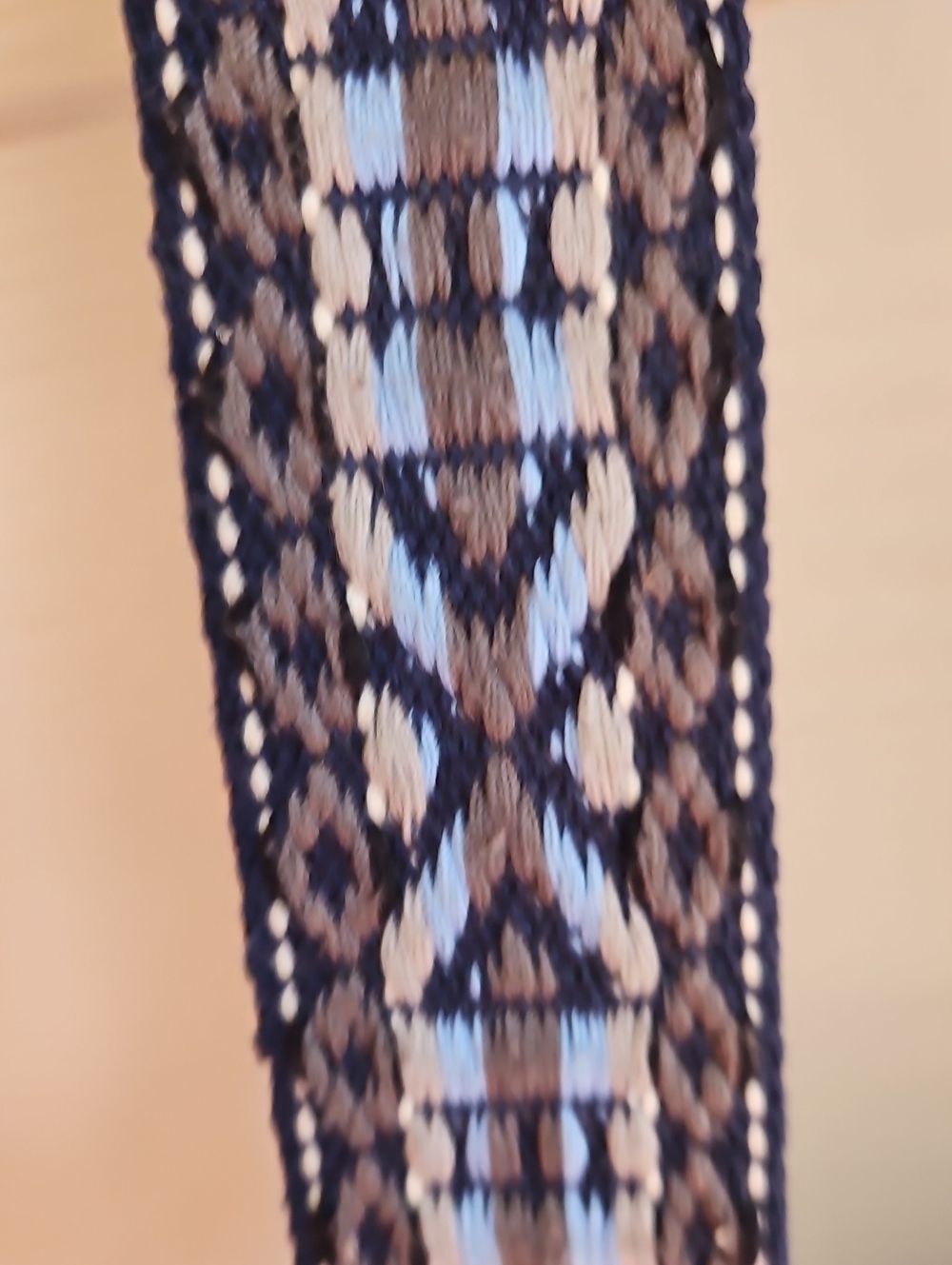 The Sak " LUCIA" Black Leather Crossbody with Woven Blue Accent Strap - Picture 16 of 17